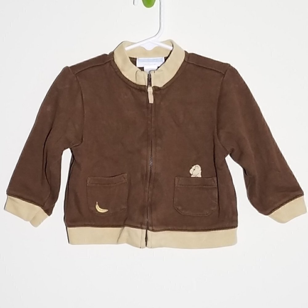 Janie and Jack Gorilla Banana Jungle Sweater 12-18m